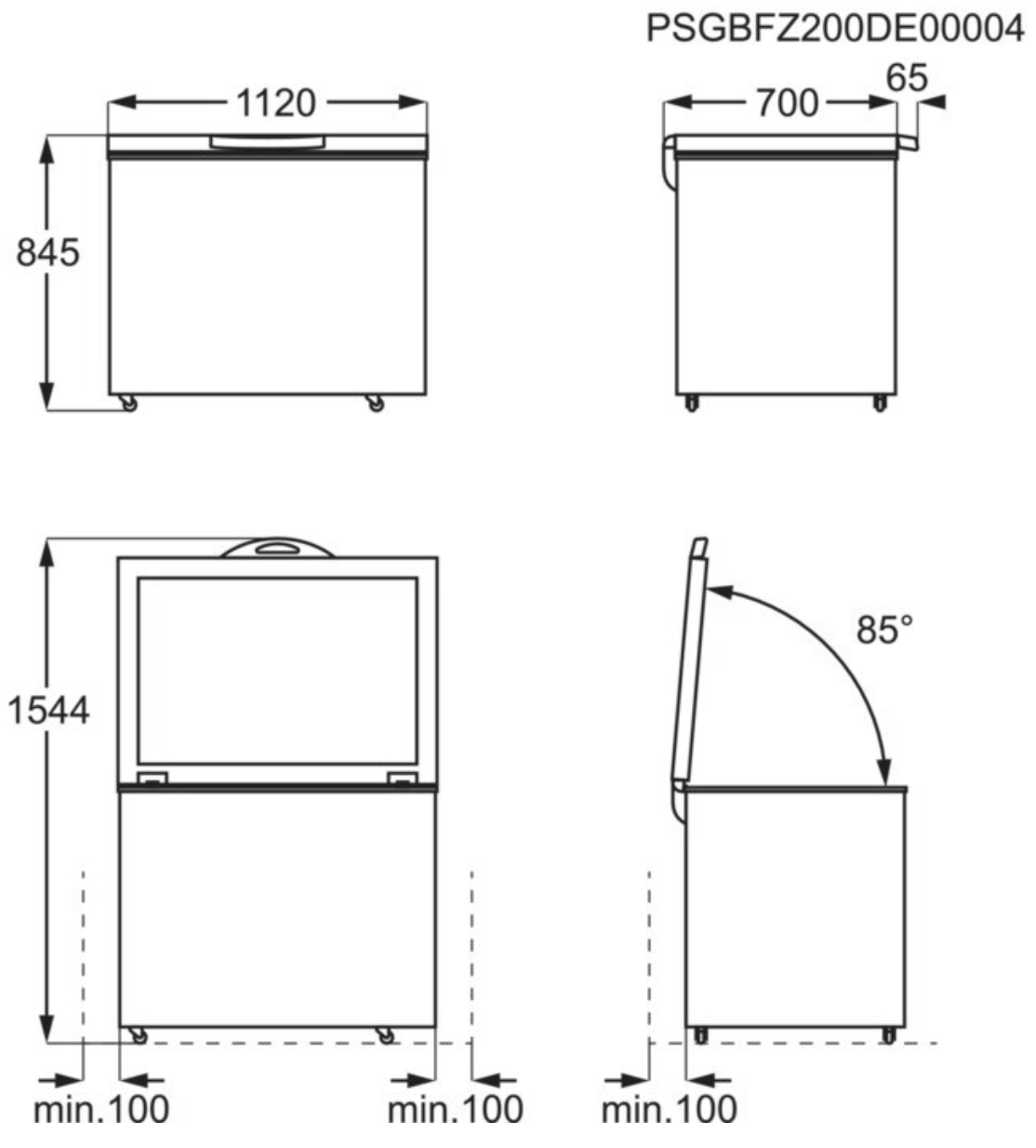 AEG AHB531D1LW 6000 diepvrieskoffer AEG AHB531D1LW 6000 diepvrieskoffer
