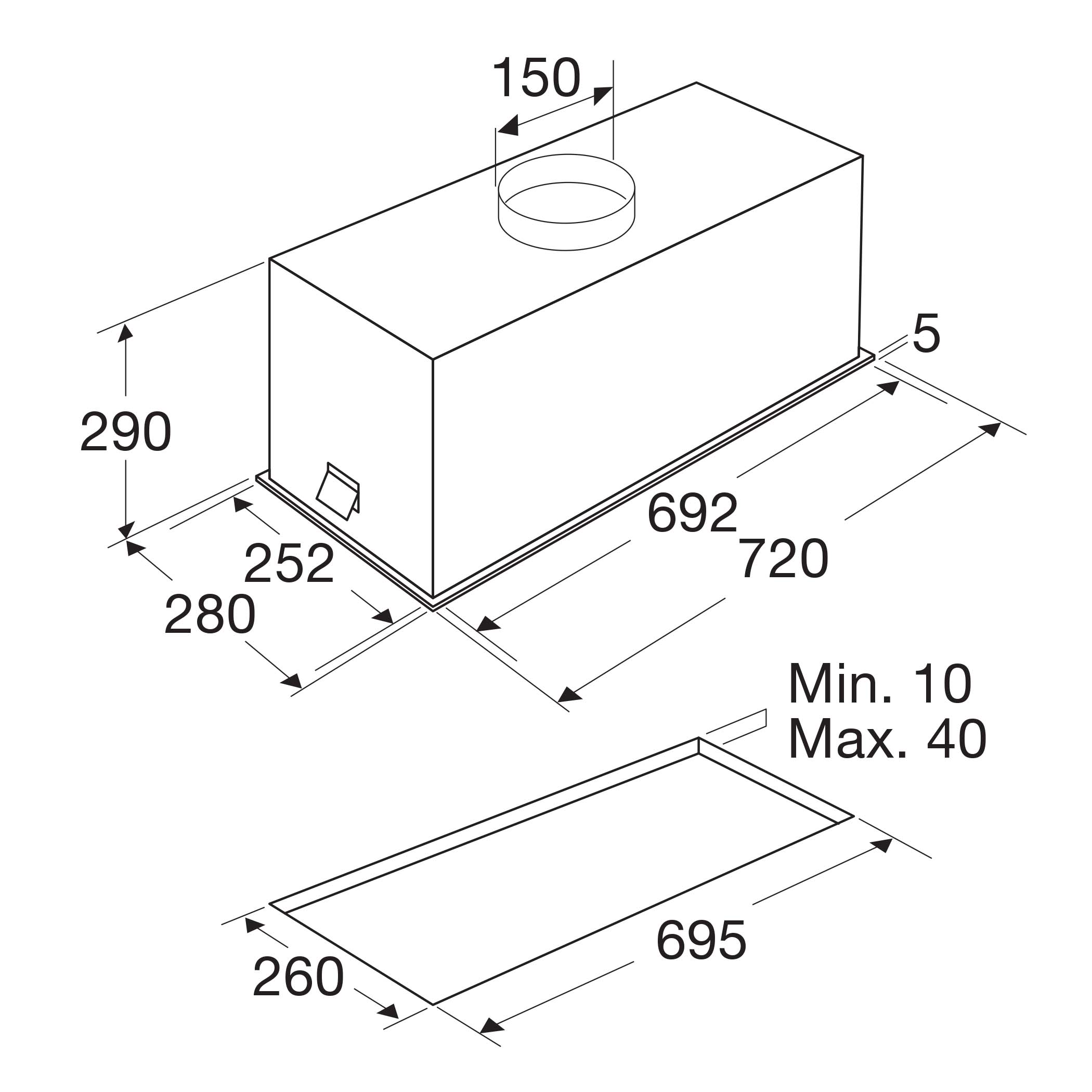ATAG WU7092BM inbouwgroep - 70cm ATAG WU7092BM inbouwgroep - 70cm