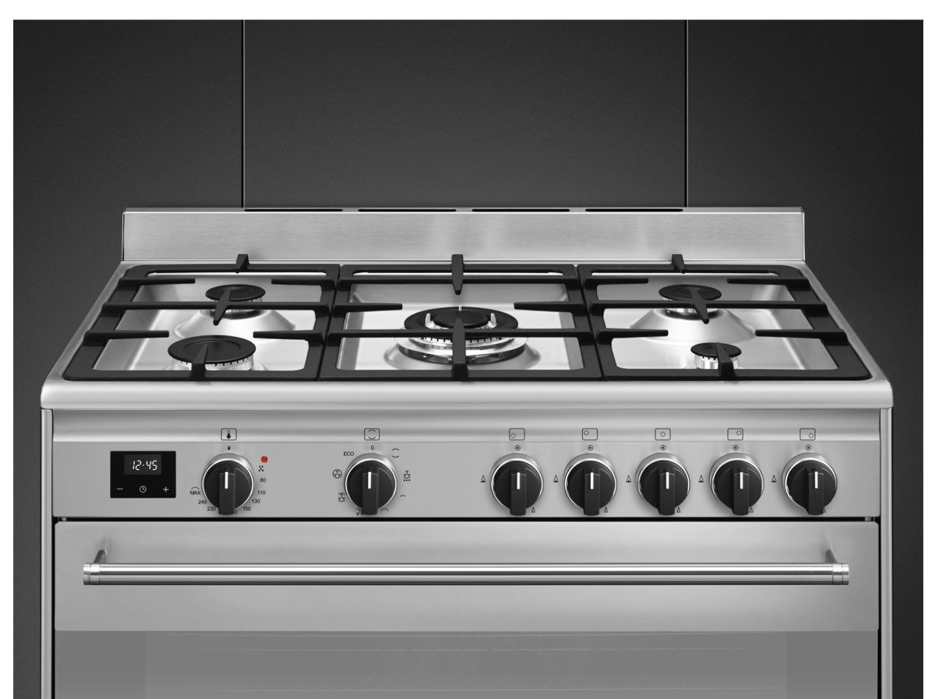 SMEG BG91X2 fornuis met gaskookplaat - 90cm