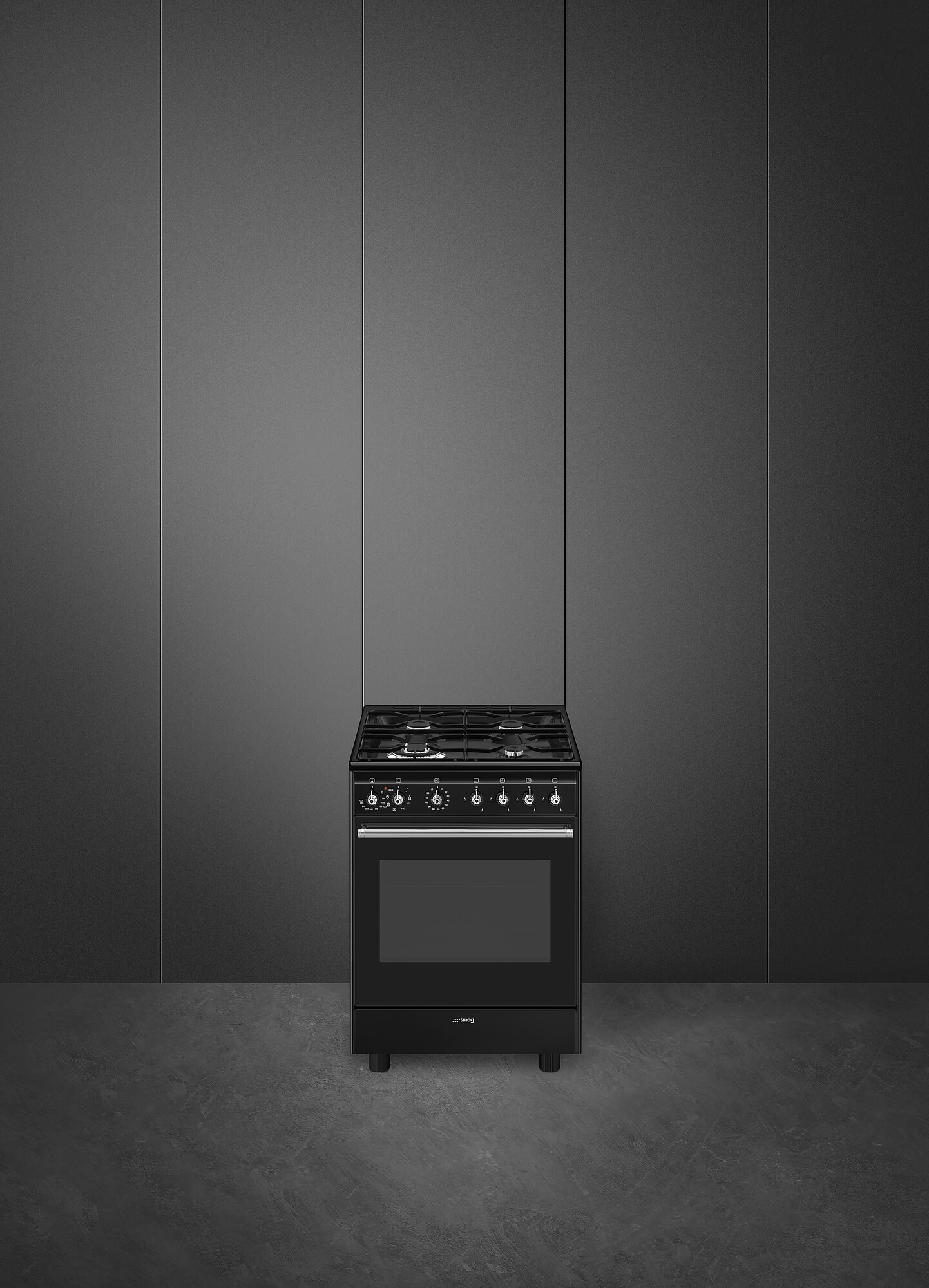 SMEG VRIJSTAAND ERT CX61GMBL fornuis met gaskookplaat - 60cm