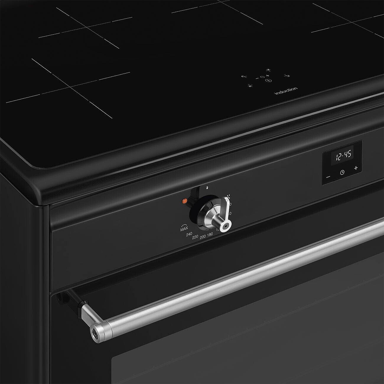 SMEG VRIJSTAAND ERT CX91IMBL fornuis met inductie kookplaat 