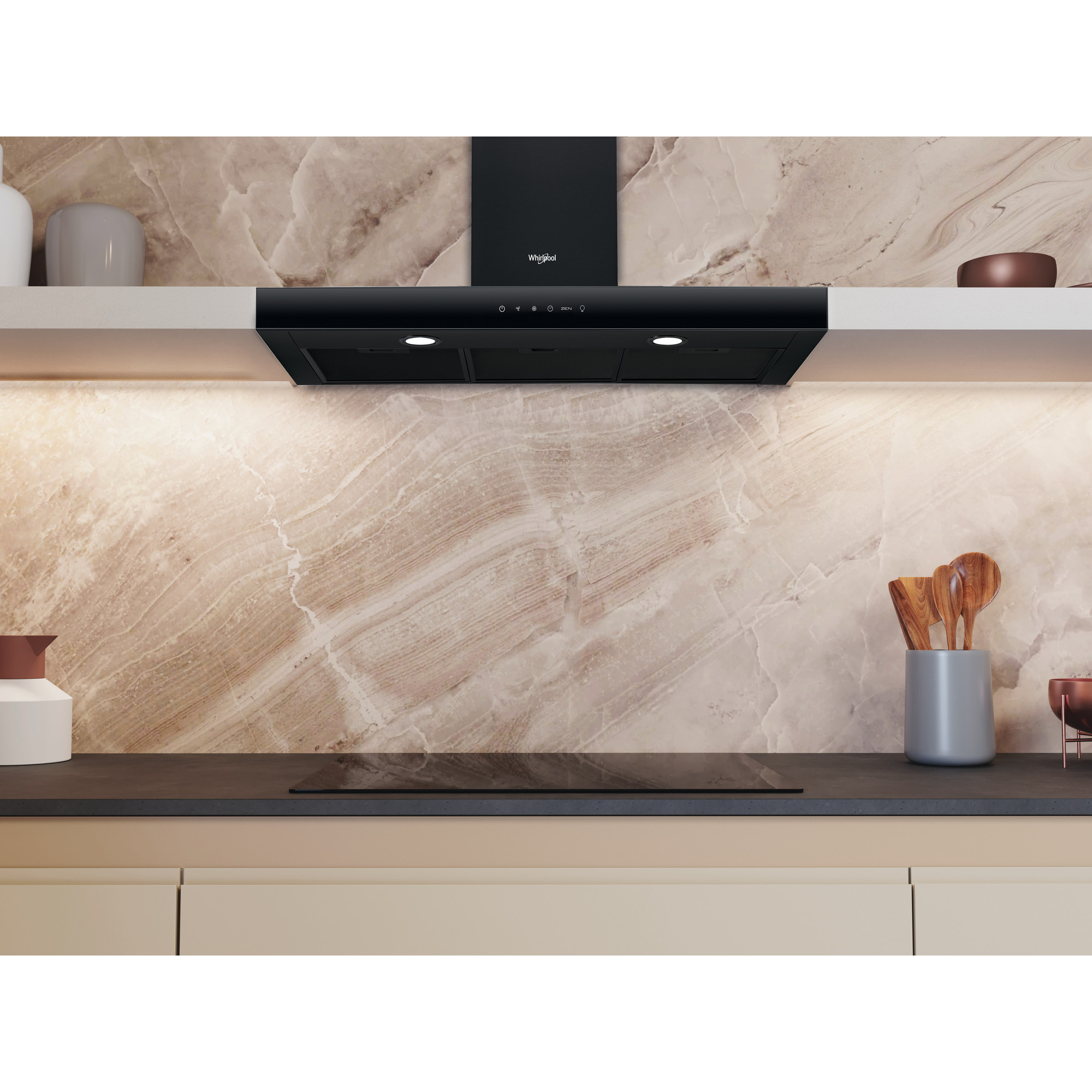 WHIRLPOOL WHBS92FLTK wandschouwdampkap - 90cm WHIRLPOOL WHBS92FLTK wandschouwdampkap - 90cm