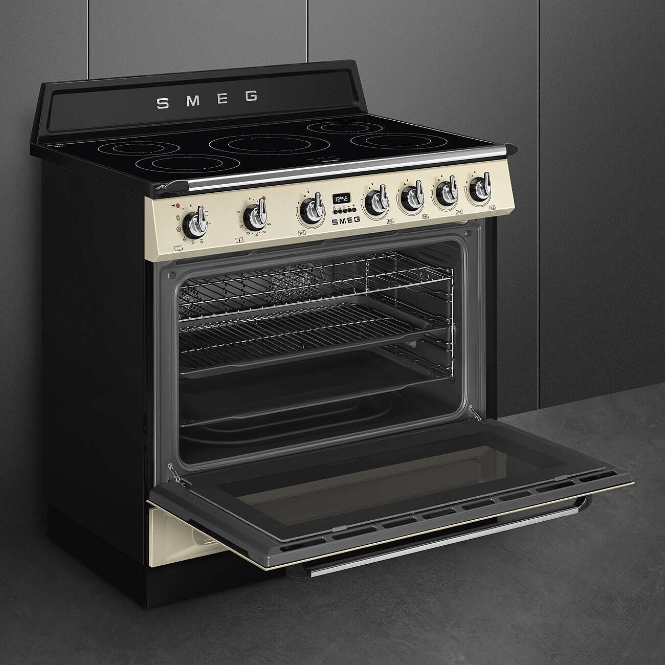 SMEG TR90IPP fornuis met inductie kookplaat - 90cm