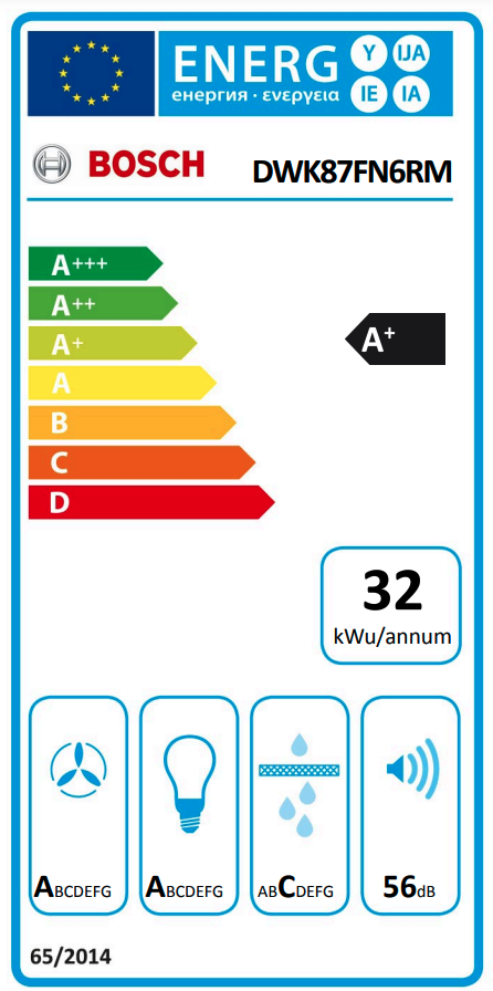BOSCH DWK87FN6RM SERIE 4 headfree dampkap - 80cm BOSCH DWK87FN6RM SERIE 4 headfree dampkap - 80cm