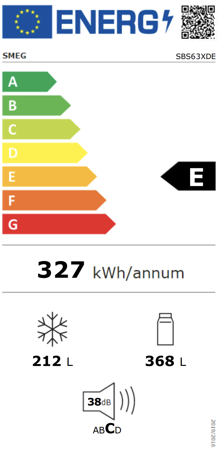 SMEG VRIJSTAAND ERT SBS63XDE side-by-side - 179cm SMEG VRIJSTAAND ERT SBS63XDE side-by-side - 179cm