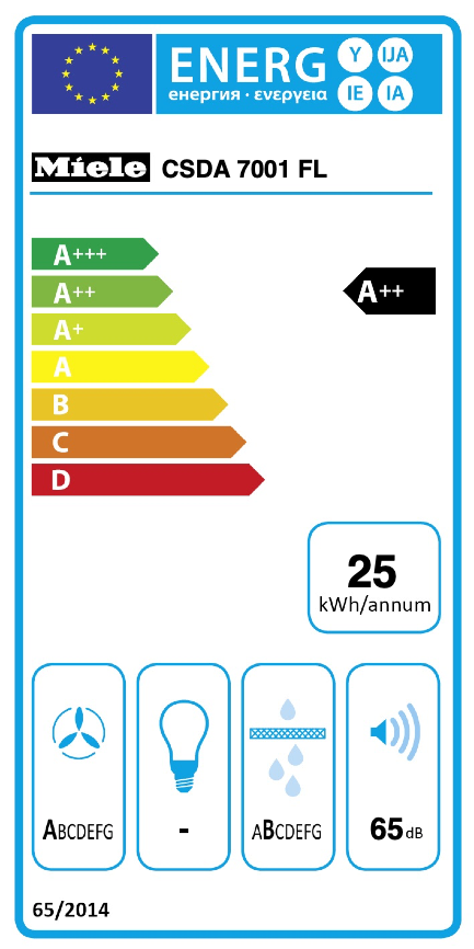 MIELE CSDA7001FL SMARTLINE werkbladdampkap - 12cm MIELE CSDA7001FL SMARTLINE werkbladdampkap - 12cm