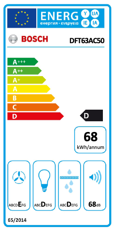 BOSCH DFT63AC50 SERIE 4 telescopische dampkap - 60cm