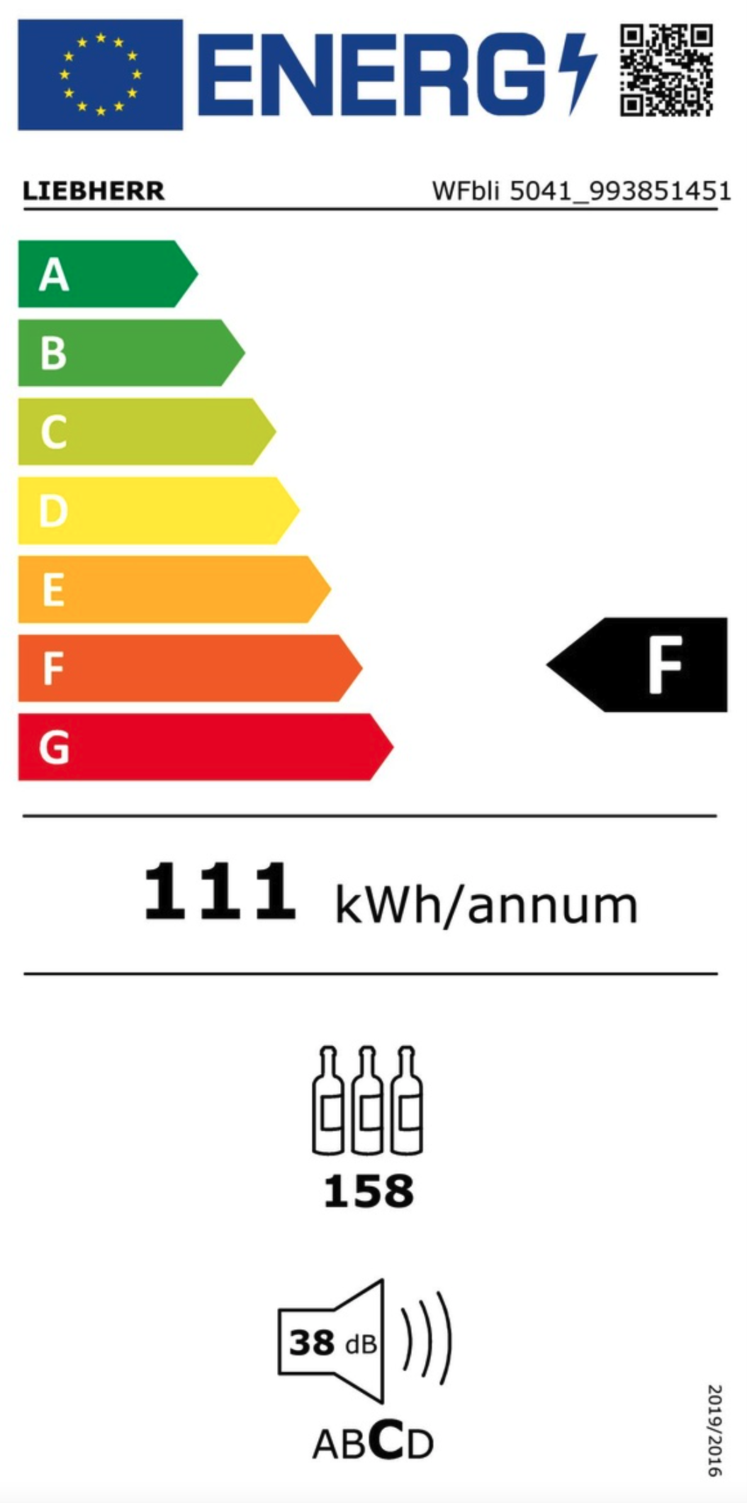 LIEBHERR WFBLI504120 vrijstaande wijnkoelkast