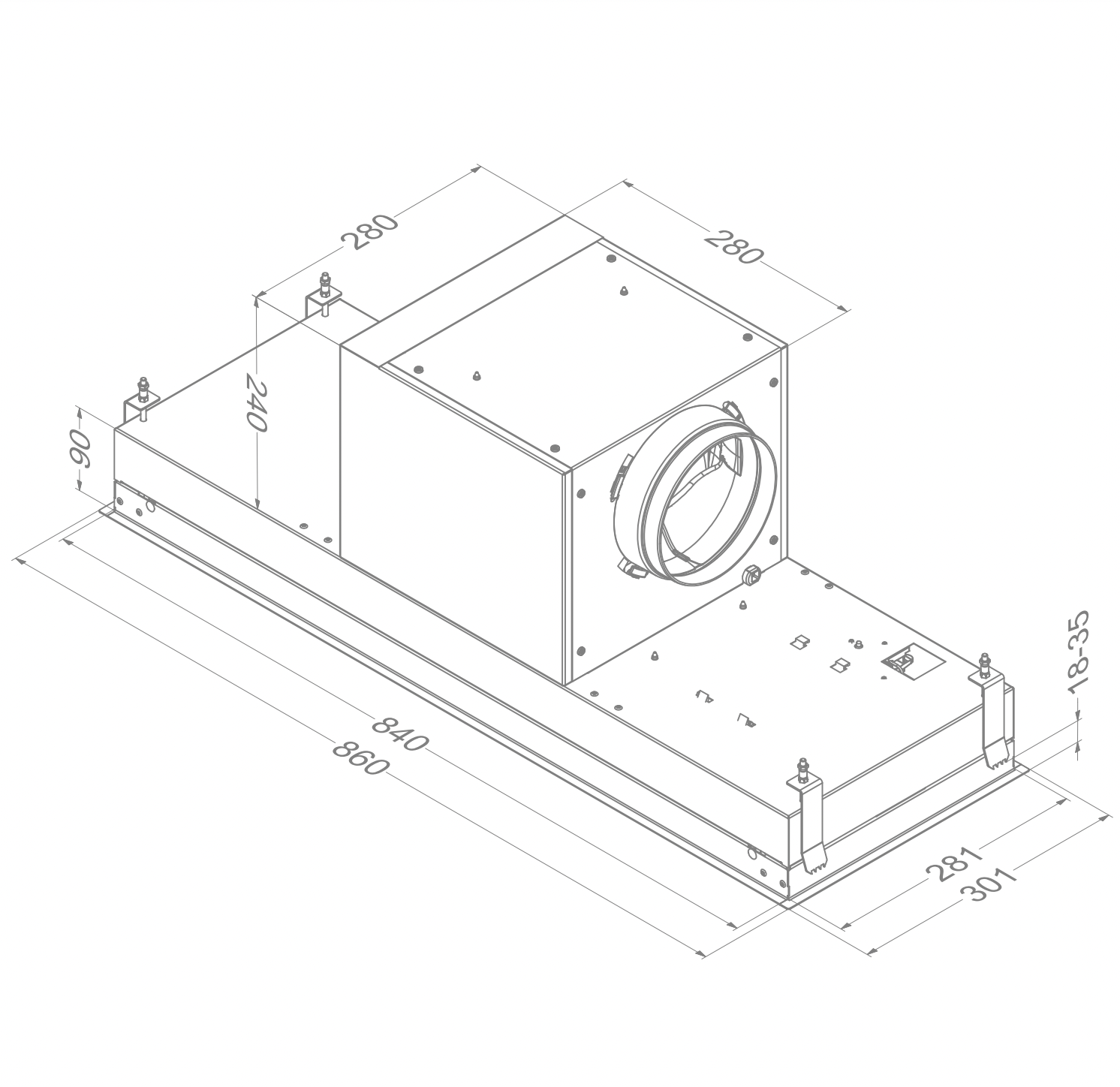 NOVY 826 Mini Pureline inbouwgroep - 86cm