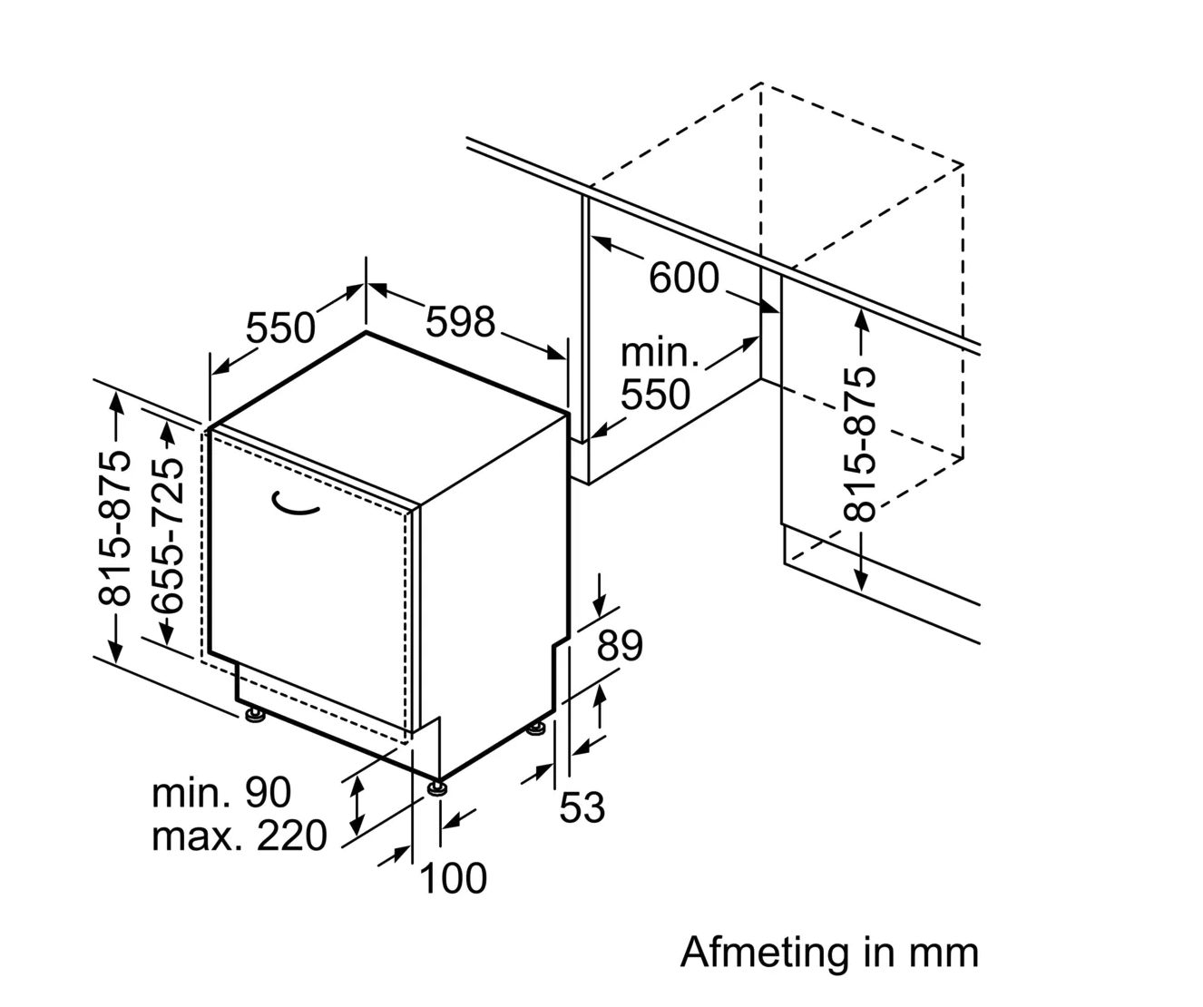 SIEMENS SN63EX20BE IQ300 vaatwasser volledig integreerbaar SIEMENS SN63EX20BE IQ300 vaatwasser volledig integreerbaar