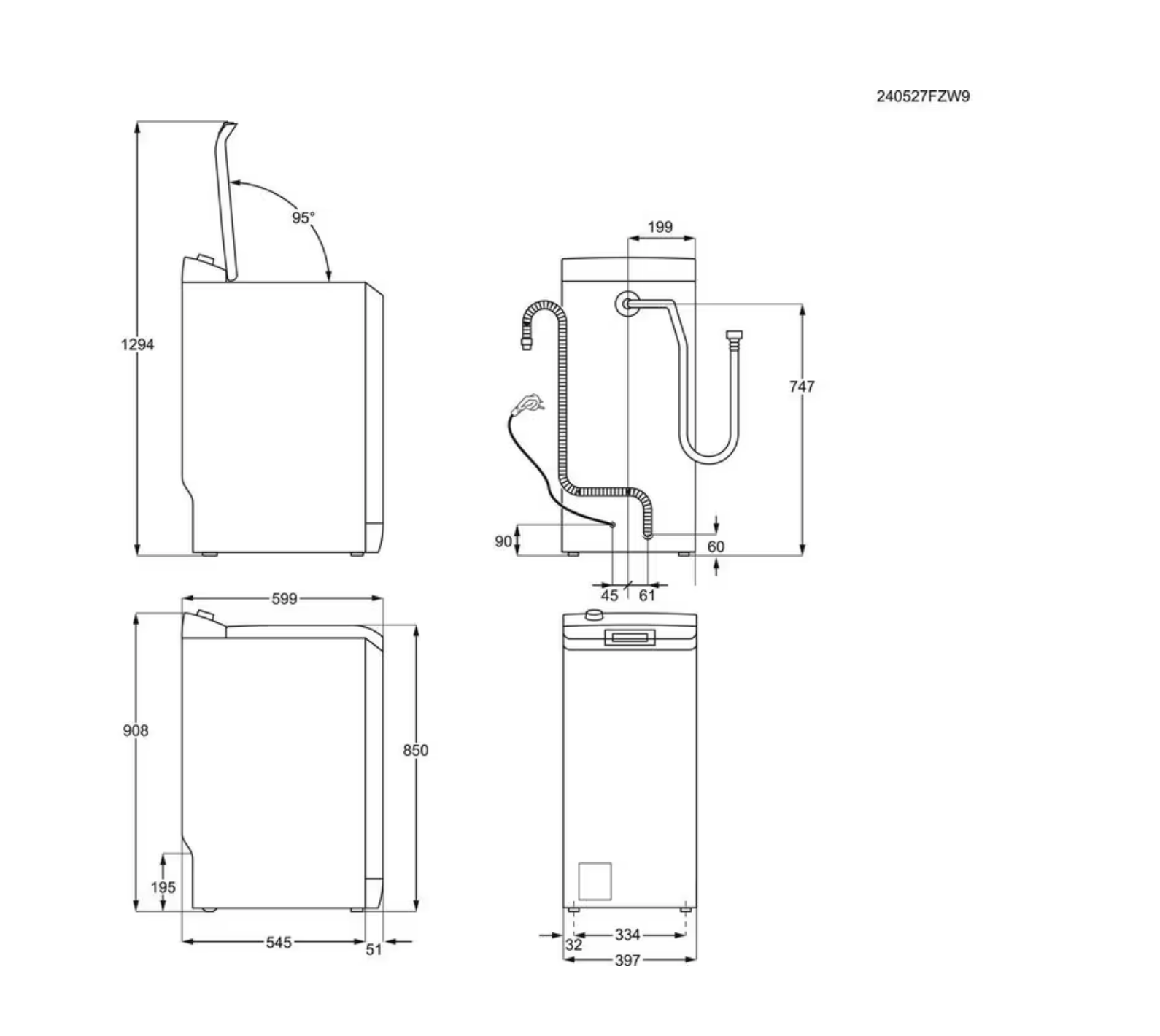 AEG LTR6ECO wasmachine - bovenlader