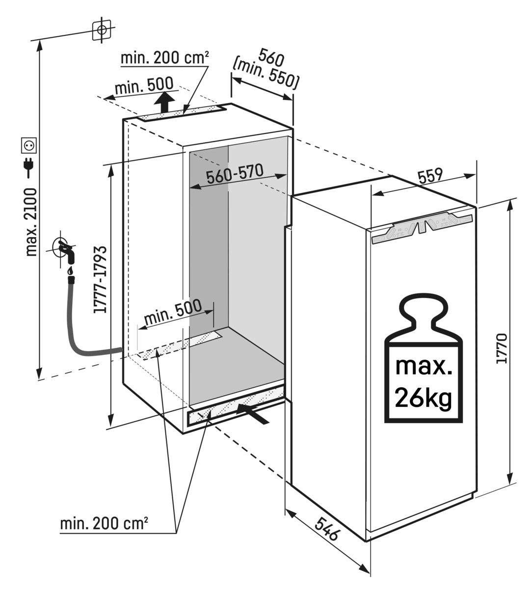 LIEBHERR SIFNAD518822 inbouw vriezer LIEBHERR SIFNAD518822 inbouw vriezer