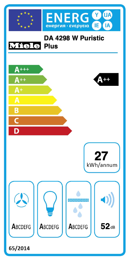 MIELE DA4298W wandschouwdampkap - 90cm MIELE DA4298W wandschouwdampkap - 90cm