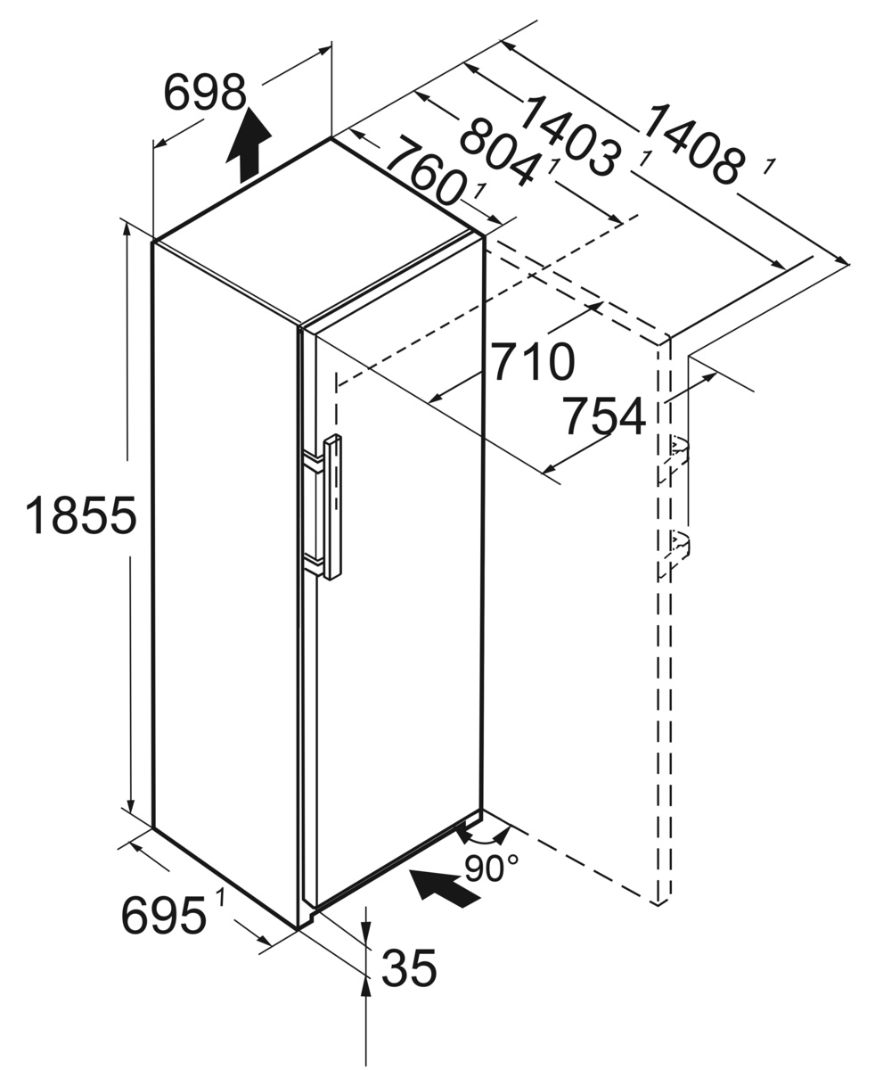 LIEBHERR FNC727I22 vrijstaande vriezer