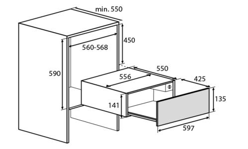 ATAG VD1674M vacumeerlade - 14cm ATAG VD1674M vacumeerlade - 14cm