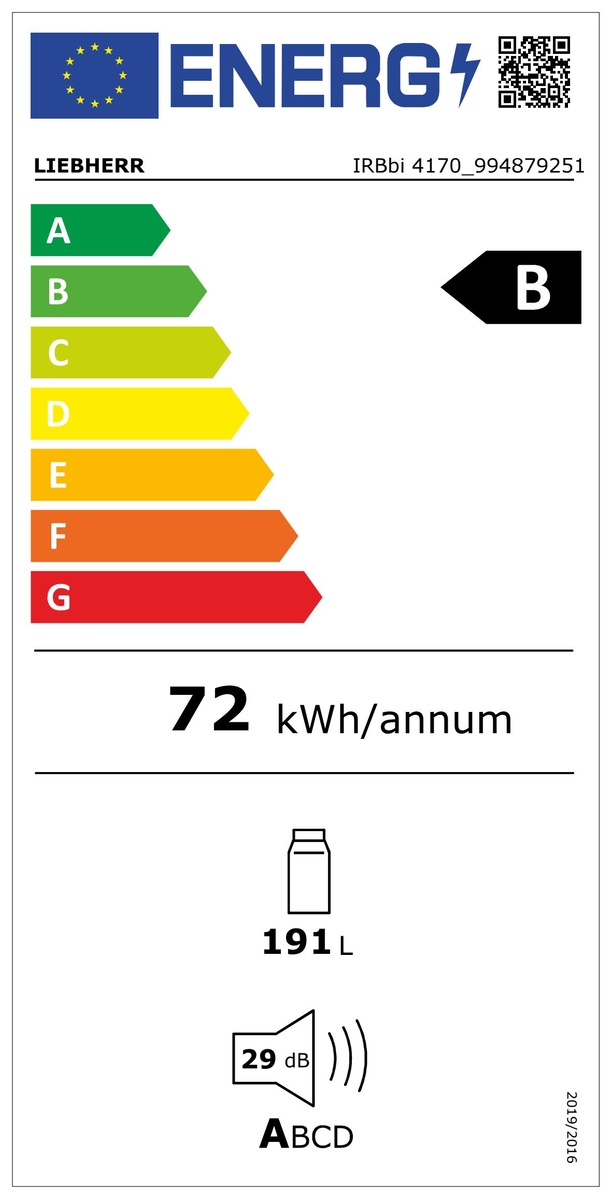 LIEBHERR IRBBI417022 koelkast zonder vriesvak - 122cm LIEBHERR IRBBI417022 koelkast zonder vriesvak - 122cm