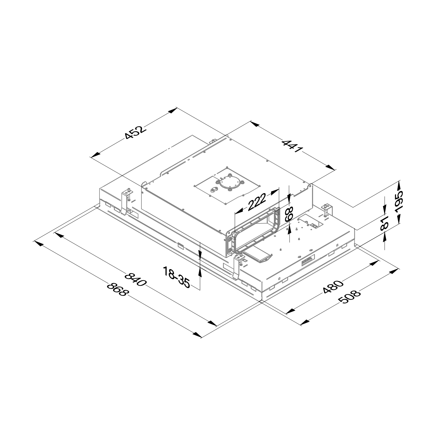 NOVY 6911 Pureline Pro Compact plafonddampkap - 90cm NOVY 6911 Pureline Pro Compact plafonddampkap - 90cm