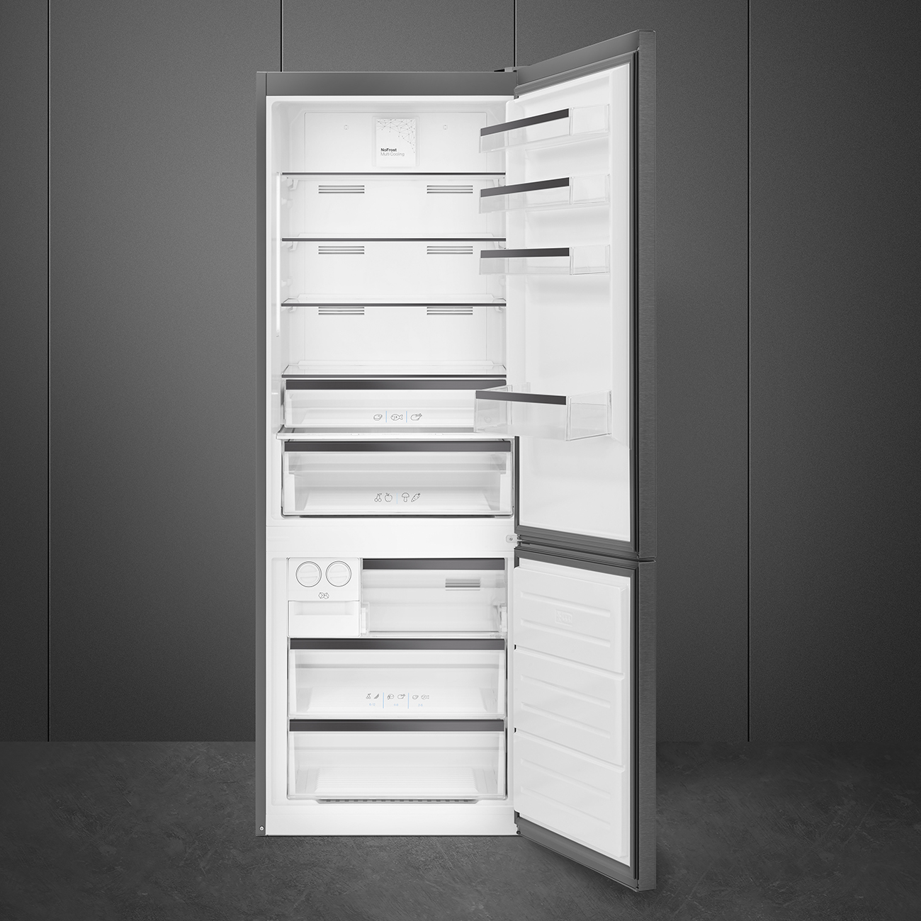 SMEG VRIJSTAAND ERT FC48KDND vrijstaande koel-/vriescombinatie - 192cm SMEG VRIJSTAAND ERT FC48KDND vrijstaande koel-/vriescombinatie - 192cm