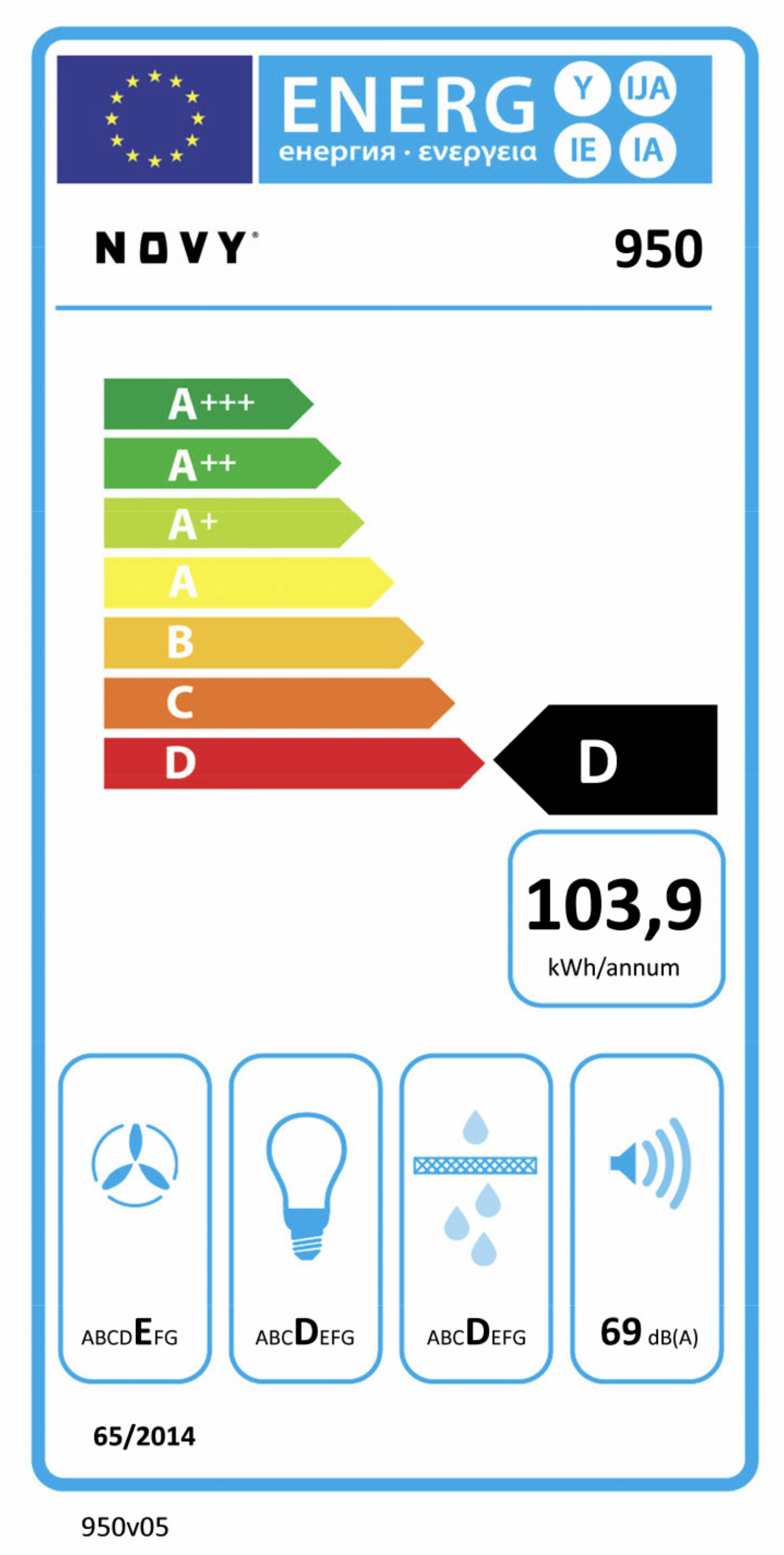 NOVY 950 onderbouw dampkap - 100cm NOVY 950 onderbouw dampkap - 100cm