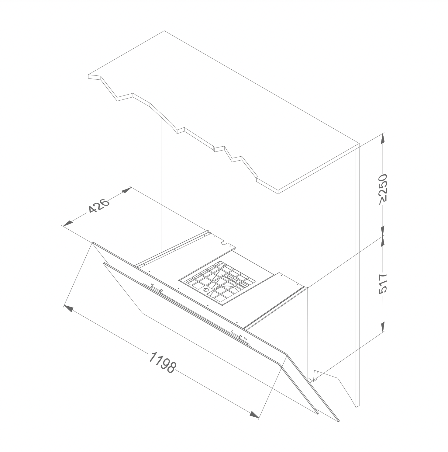 NOVY 7849 Vision headfree dampkap - 120cm NOVY 7849 Vision headfree dampkap - 120cm