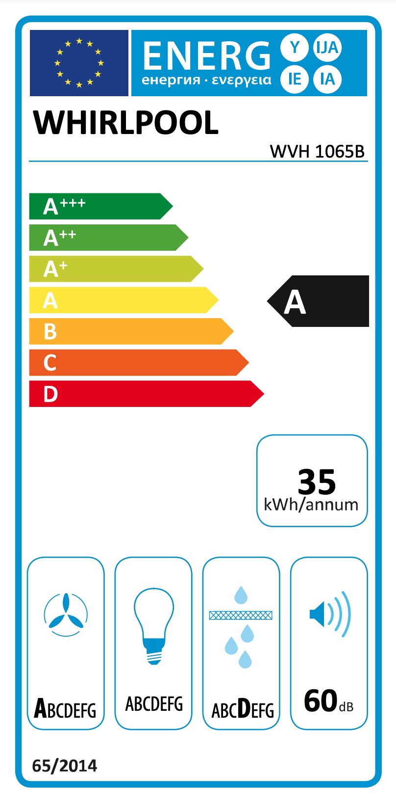 WHIRLPOOL WVH1065B kookplaat met afzuiging - 65cm WHIRLPOOL WVH1065B kookplaat met afzuiging - 65cm