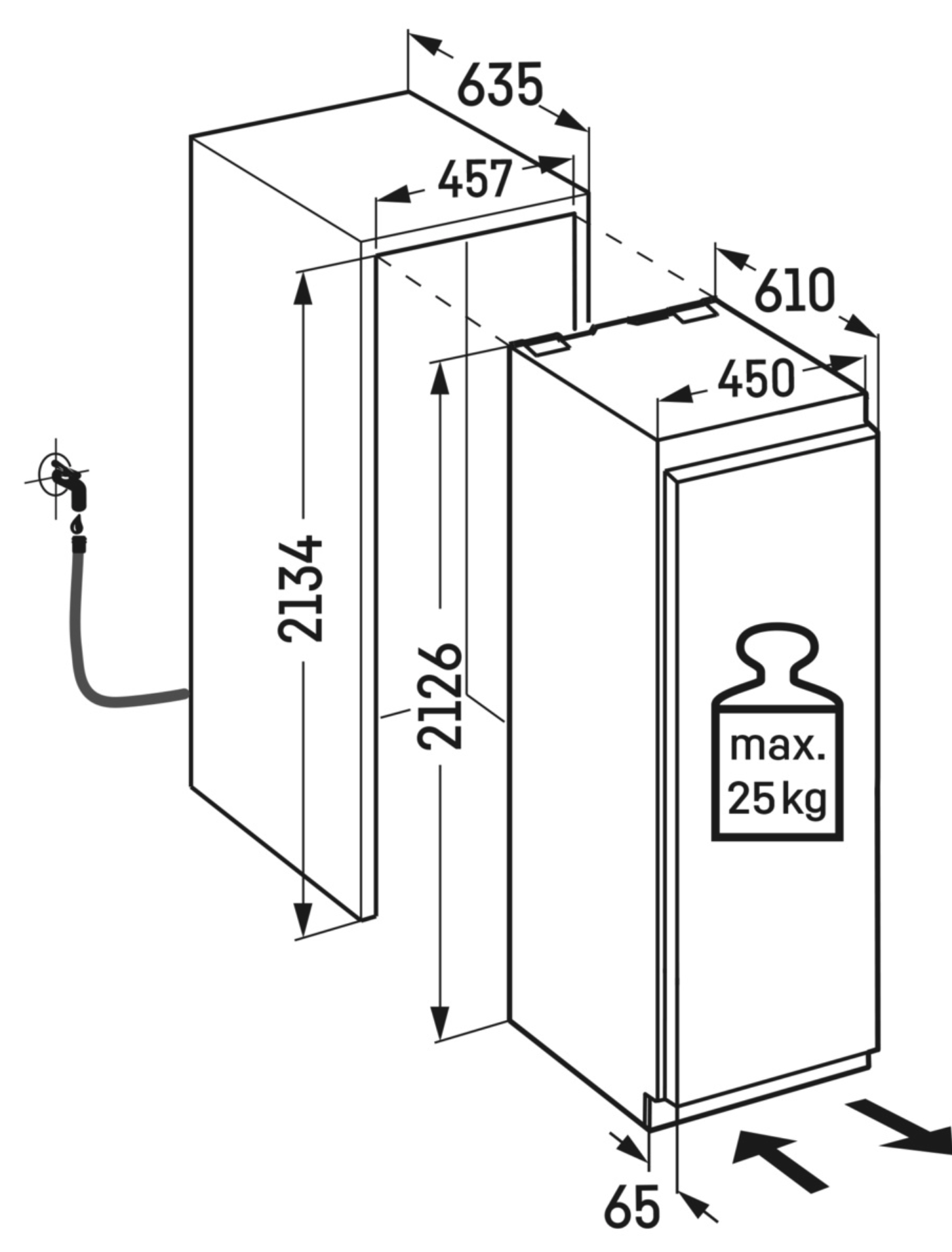 LIEBHERR MONOLITH EFNEI947120617 inbouw vriezer - 213cm LIEBHERR MONOLITH EFNEI947120617 inbouw vriezer - 213cm