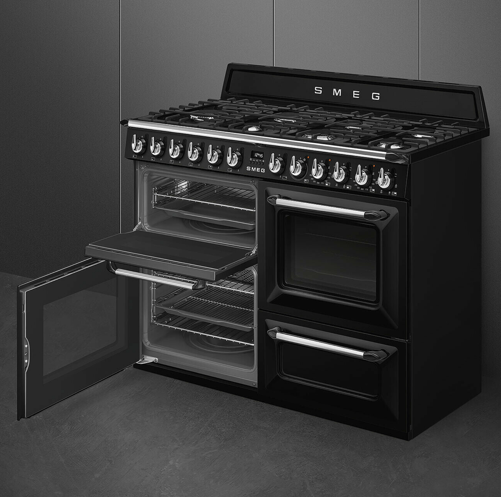 SMEG TR4110BL1 fornuis met gaskookplaat - 110cm