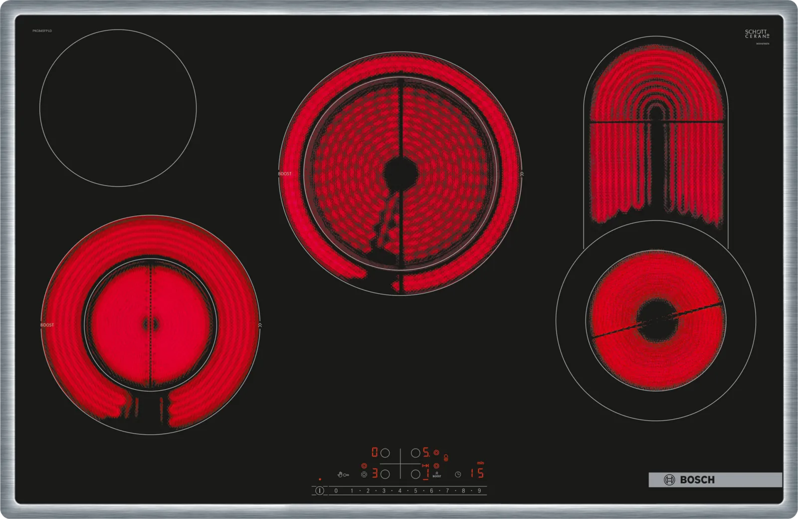 BOSCH PKC845FP1D SERIE 6 vitrokeramische kookplaat - 80cm