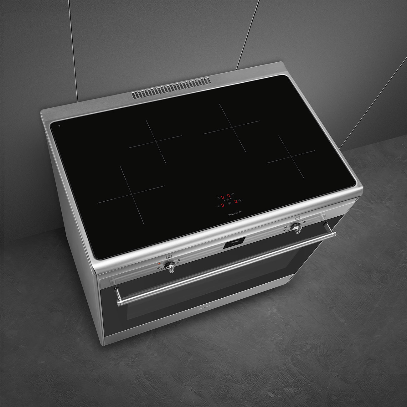 SMEG CG90CIXT fornuis met inductie kookplaat - 90cm SMEG CG90CIXT fornuis met inductie kookplaat - 90cm