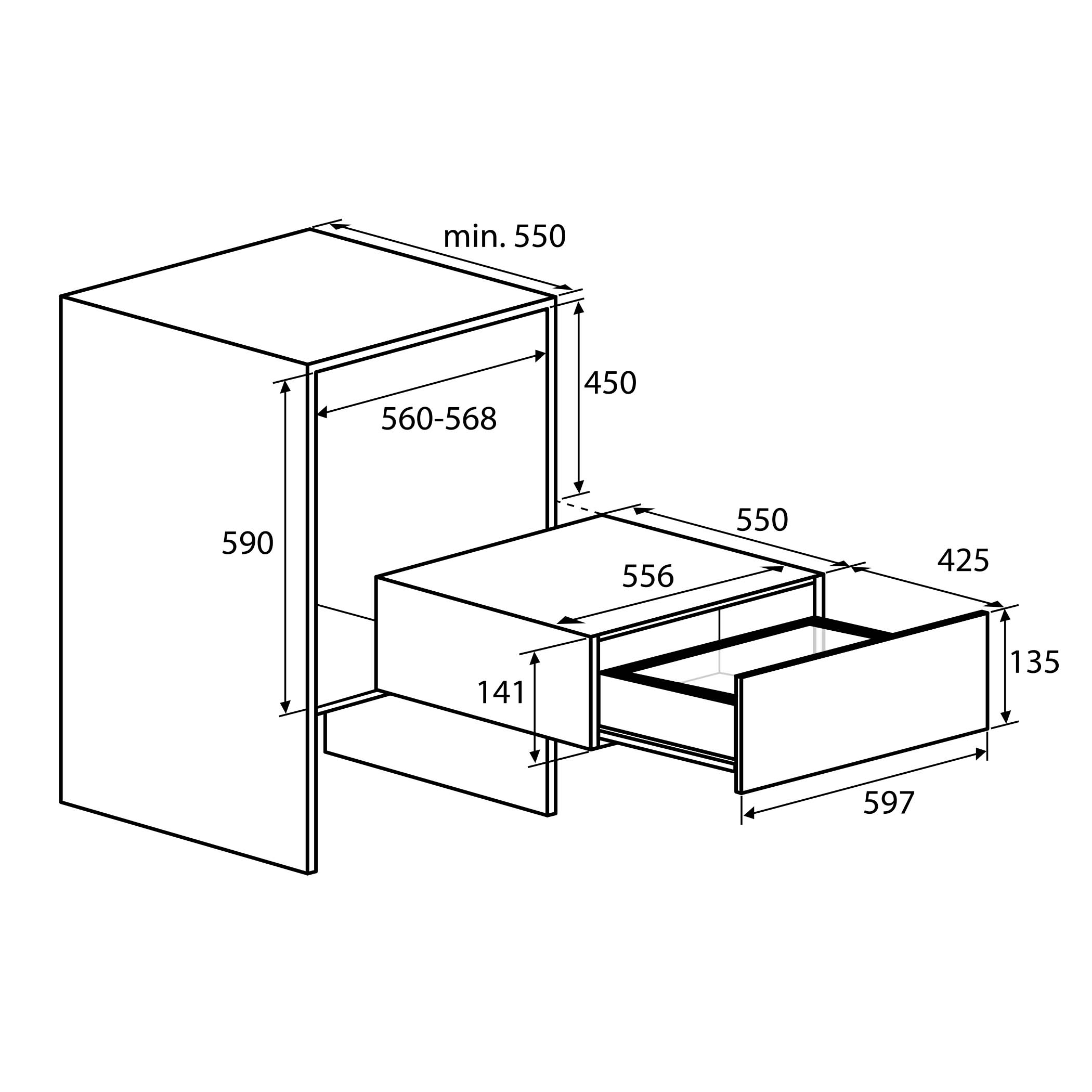 ATAG VD16121D vacumeerlade - 14cm ATAG VD16121D vacumeerlade - 14cm