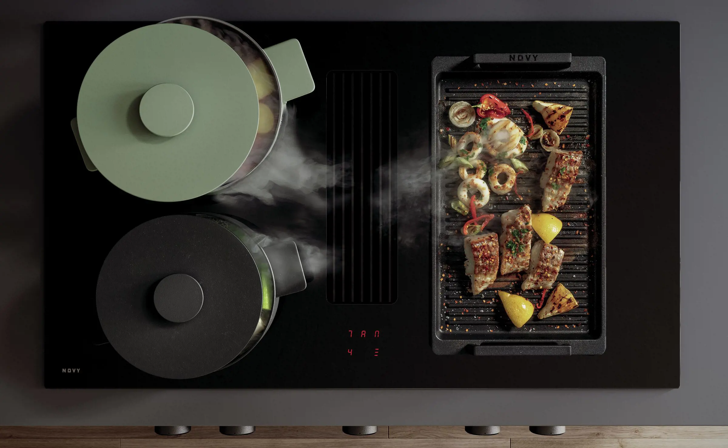 NOVY 1866 kookplaat met afzuiging - 90cm NOVY 1866 kookplaat met afzuiging - 90cm