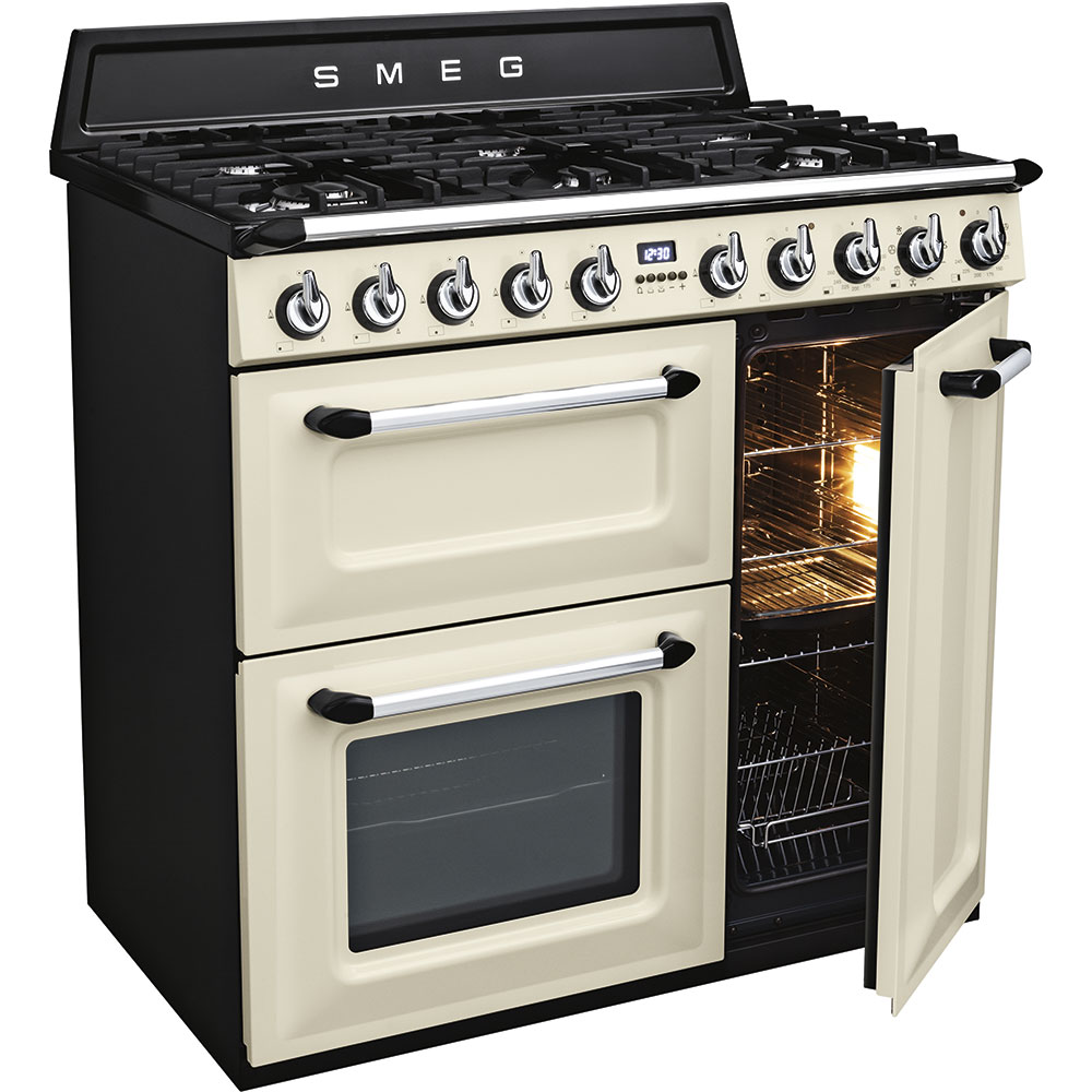 SMEG TR93P fornuis met gaskookplaat - 90cm SMEG TR93P fornuis met gaskookplaat - 90cm
