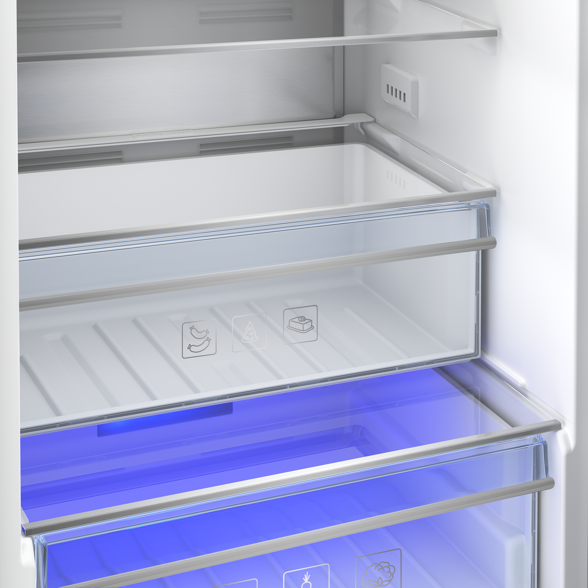 BEKO BCNA306E4SN koel-/vriescombinatie - 193cm BEKO BCNA306E4SN koel-/vriescombinatie - 193cm