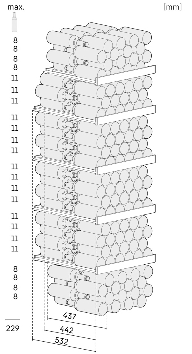 LIEBHERR WSBLI523120 vrijstaande wijnkoelkast LIEBHERR WSBLI523120 vrijstaande wijnkoelkast