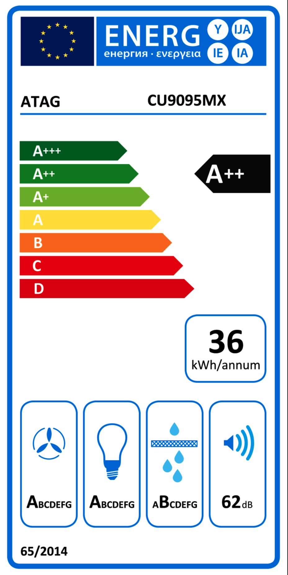 ATAG CU9095MX plafonddampkap - 90cm ATAG CU9095MX plafonddampkap - 90cm