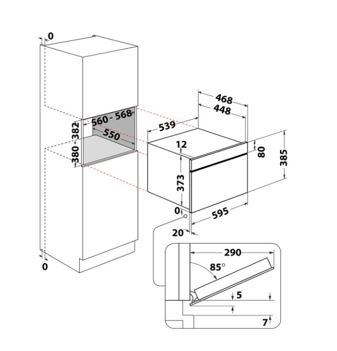 WHIRLPOOL WMD54MB microgolfoven met grill - 38cm WHIRLPOOL WMD54MB microgolfoven met grill - 38cm