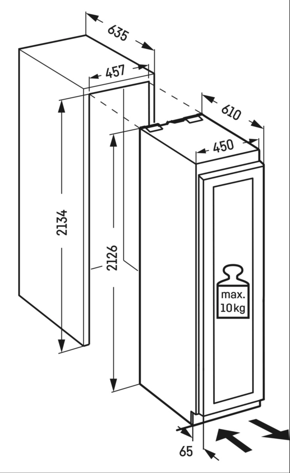 LIEBHERR MONOLITH EWPI947120617 integreerbare wijnklimaatkast