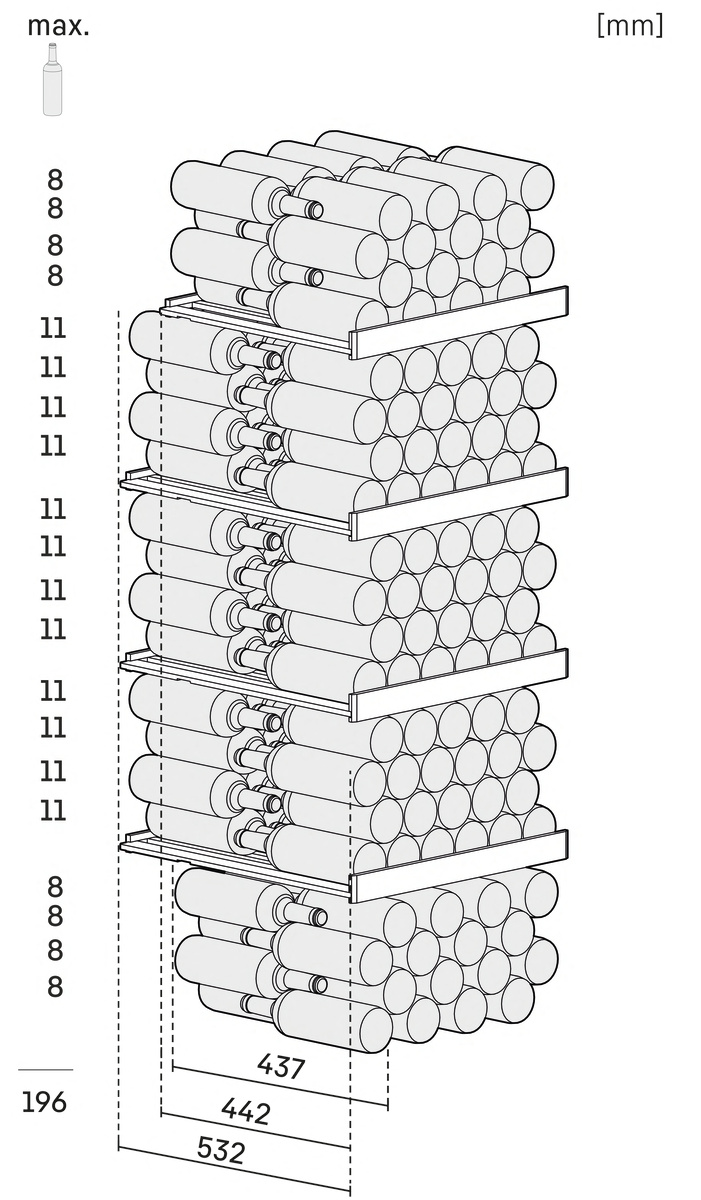 LIEBHERR WSBLI503120 vrijstaande wijnkoelkast LIEBHERR WSBLI503120 vrijstaande wijnkoelkast