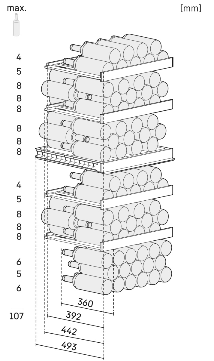 LIEBHERR WPSD465220 vrijstaande wijnklimaatkast LIEBHERR WPSD465220 vrijstaande wijnklimaatkast