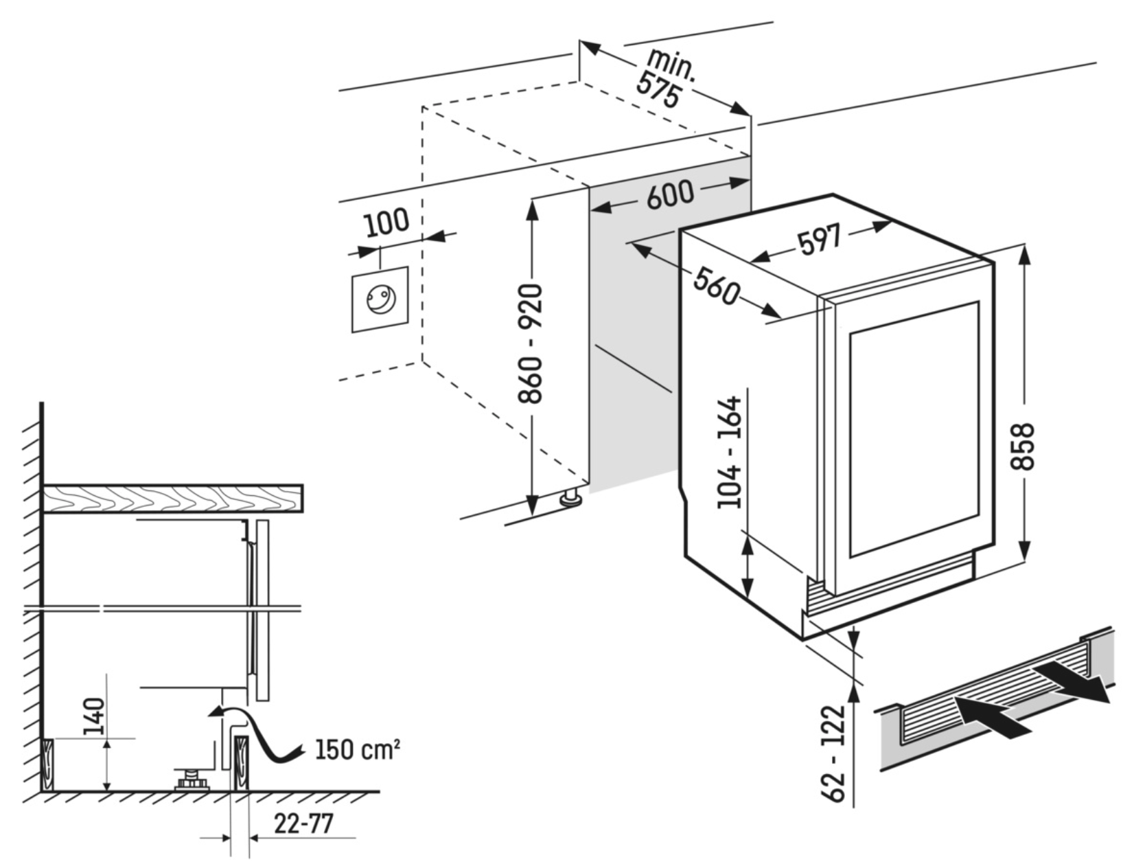 LIEBHERR UWPRI378220 onderbouw wijnkoelkast LIEBHERR UWPRI378220 onderbouw wijnkoelkast