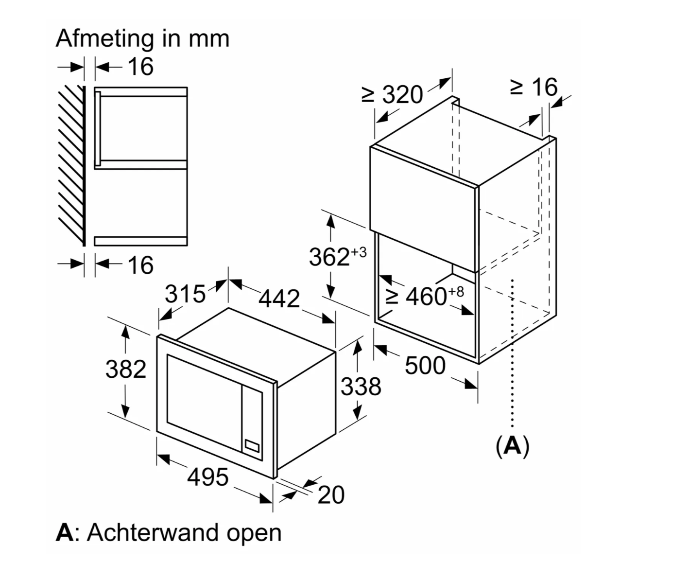 BOSCH BFL523MB4 microgolfoven - 38cm BOSCH BFL523MB4 microgolfoven - 38cm