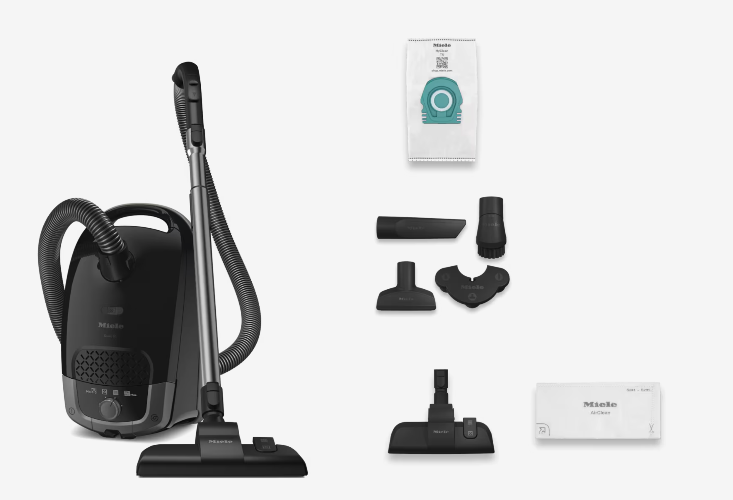 MIELE GUARDS1OBSIDIANBLACKCE GUARD stofzuiger met zak MIELE GUARDS1OBSIDIANBLACKCE GUARD stofzuiger met zak