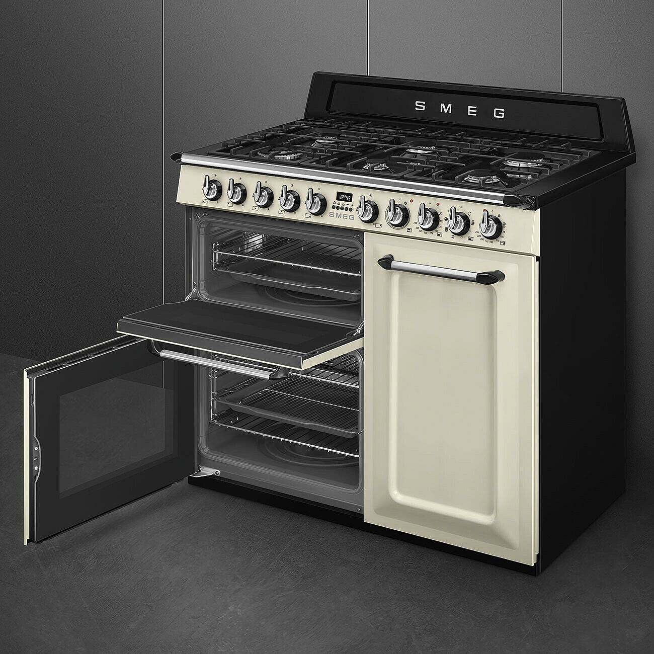 SMEG TR103P fornuis met gaskookplaat - 100cm
