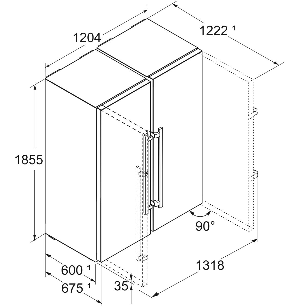 LIEBHERR XRFSD526522 side-by-side LIEBHERR XRFSD526522 side-by-side