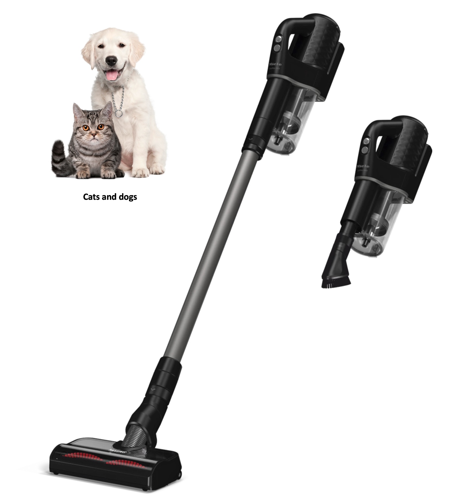 MIELE DUOFLEXHX1CATDOGZWART/ZWART DUOFLEX steelstofzuiger MIELE DUOFLEXHX1CATDOGZWART/ZWART DUOFLEX steelstofzuiger