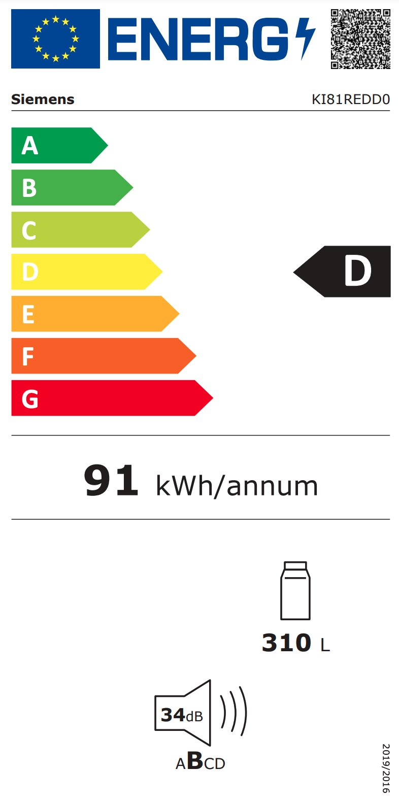 SIEMENS KI81REDD0 IQ500 koelkast zonder vriesvak - 177cm