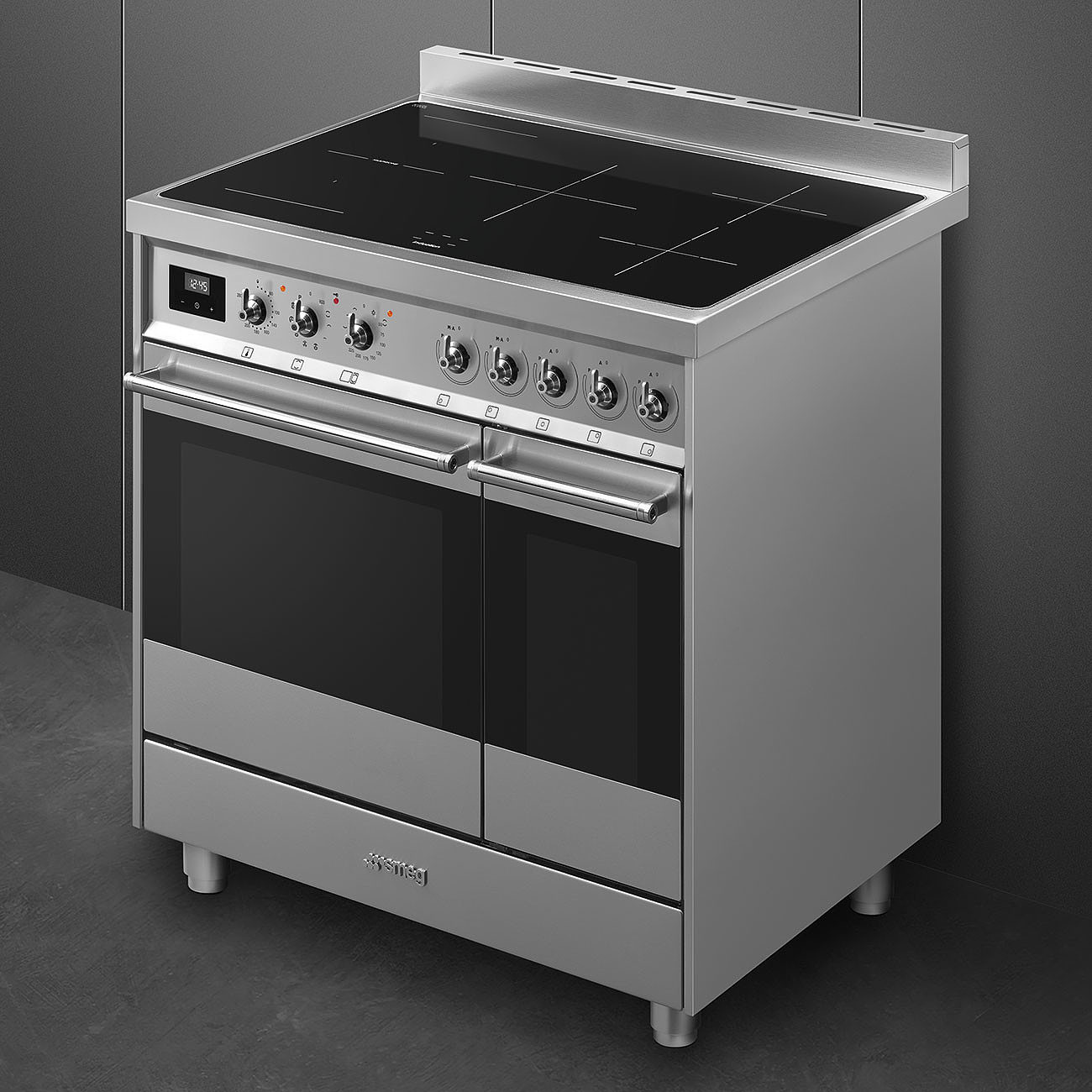 SMEG C92IPX9 fornuis met inductie kookplaat - 90cm