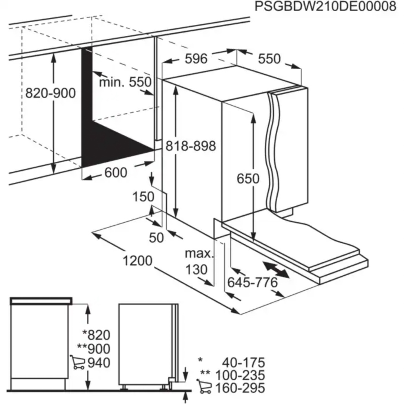 AEG FSB52617Z 6000 vaatwasser volledig integreerbaar