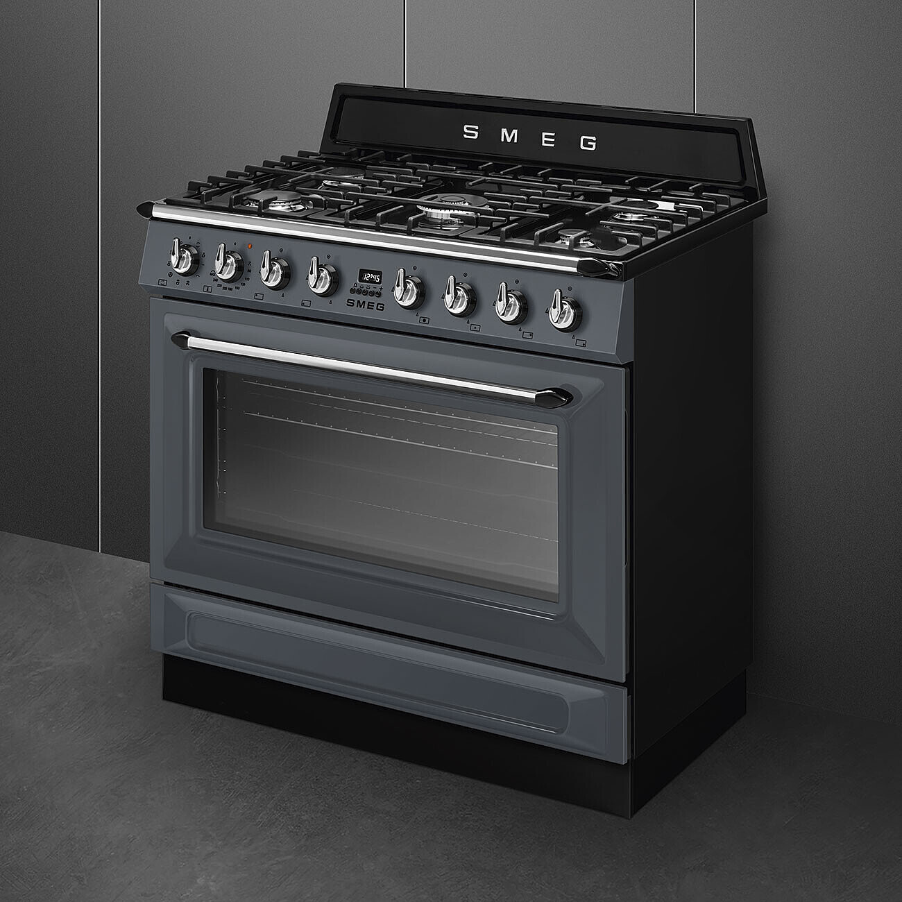 SMEG TR90GMGR fornuis met gaskookplaat - 90cm