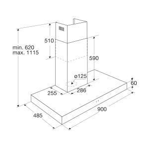 ATAG WS9211RCL wandschouwdampkap - 90cm ATAG WS9211RCL wandschouwdampkap - 90cm